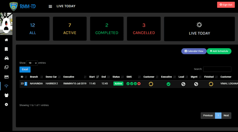 Test Drive Roster Today Live